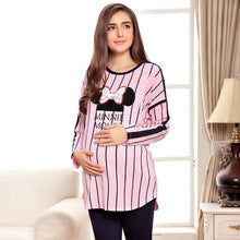 Load image into Gallery viewer, Emotion Moms Maternity Clothes Long sleeve Breastfeeding Sleepwear Nursing Pajamas for Pregnant Women Maternity nightgown