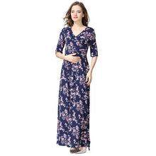 Load image into Gallery viewer, Emotion Moms Maternity Nursing Dress Party Floral Dress Maternity Clothes for Pregnancy Breastfeeding Dresses for Pregnant Women
