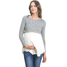 Load image into Gallery viewer, Long Sleeve Breastfeeding Pregnancy Tops Nursing Maternity Clothes For Pregnant Women Feeding Shirts Maternity Tees Clothing