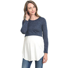 Load image into Gallery viewer, Long Sleeve Breastfeeding Pregnancy Tops Nursing Maternity Clothes For Pregnant Women Feeding Shirts Maternity Tees Clothing
