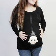 Load image into Gallery viewer, Hot Cute Pregnant Maternity T Shirts Casual Pregnancy Maternity Clothes with Baby Peeking Out Shirts Q1 pregnant clothes New
