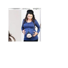 Load image into Gallery viewer, Hot Cute Pregnant Maternity T Shirts Casual Pregnancy Maternity Clothes with Baby Peeking Out Shirts Q1 pregnant clothes New