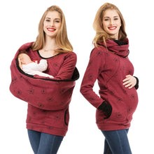 Load image into Gallery viewer, Maternity Nursing Hoodie Winter Pregnancy Clothes For Pregnant Women Breastfeeding Hooded Tops T Shirt Autumn Lactation Clothing