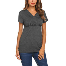 Load image into Gallery viewer, vetement femme 2019 Women Pregnant Maternity Nursing tops clothes Stripe Breastfeeding Top T-Shirt Blouse ropa de mujer clothes