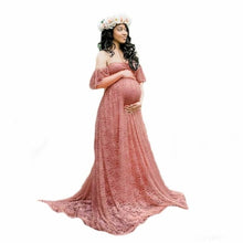 Load image into Gallery viewer, CHCDMP New Elegant Lace Maternity Dress Photography Props Long Dresses Pregnant Women Clothes Fancy Pregnancy Photo Props Shoot