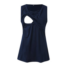 Load image into Gallery viewer, MUQGEW maternity clothes pregnant t shirt Women's Breastfeeding Maternity Nursing Double  Tank Top Shirts nursing clothes