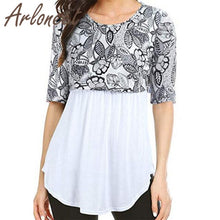 Load image into Gallery viewer, ARLONEET Clothes women maternity Tops Floral T shirt Large size Strap V necl T shirt 2pcs Nusring Summer ladies pregnant clothes