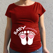 Load image into Gallery viewer, Cotton Maternity T-Shirt 2019 Summer Funny White T shirts Pregnant Maternity T-Shirt Women Letter Print Casual Cotton T-shirt