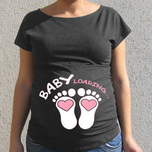Load image into Gallery viewer, Cotton Maternity T-Shirt 2019 Summer Funny White T shirts Pregnant Maternity T-Shirt Women Letter Print Casual Cotton T-shirt